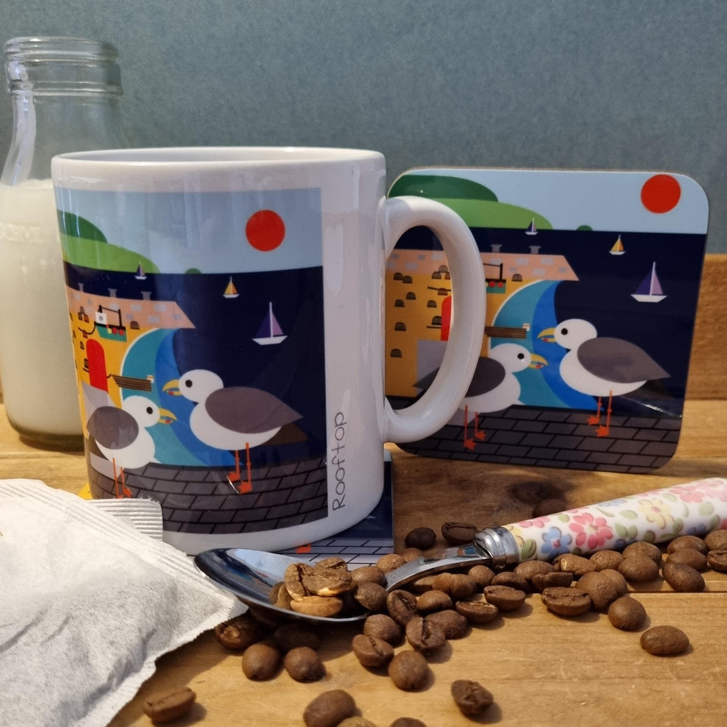 Mug and Coaster Set - Rooftop - Loved By Lotus