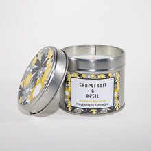 Load image into Gallery viewer, Grapefruit &amp; Basil Scented Candle Tin - Loved By Lotus
