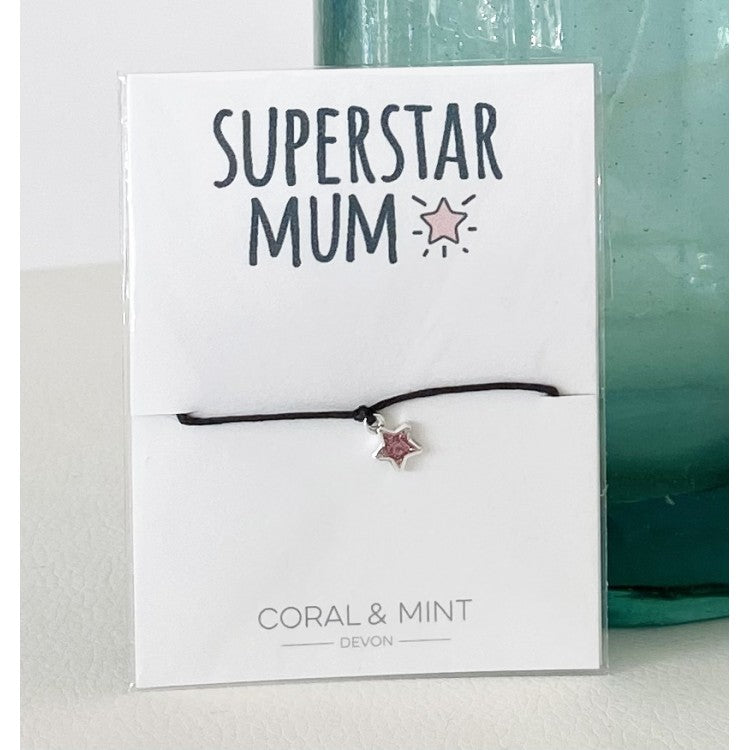 Sentiment String - Superstar Mum - Loved By Lotus