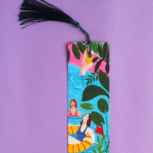 Swimming Ladies, Tassel Bookmark - Loved By Lotus